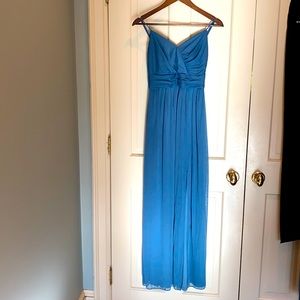 Steel Blue Bridesmaid gown